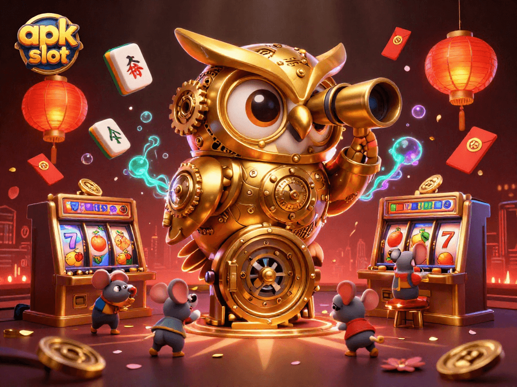Menangkan apk slot dengan suasana kasino yang hidup, simbol keberuntungan, dan desain modern.
