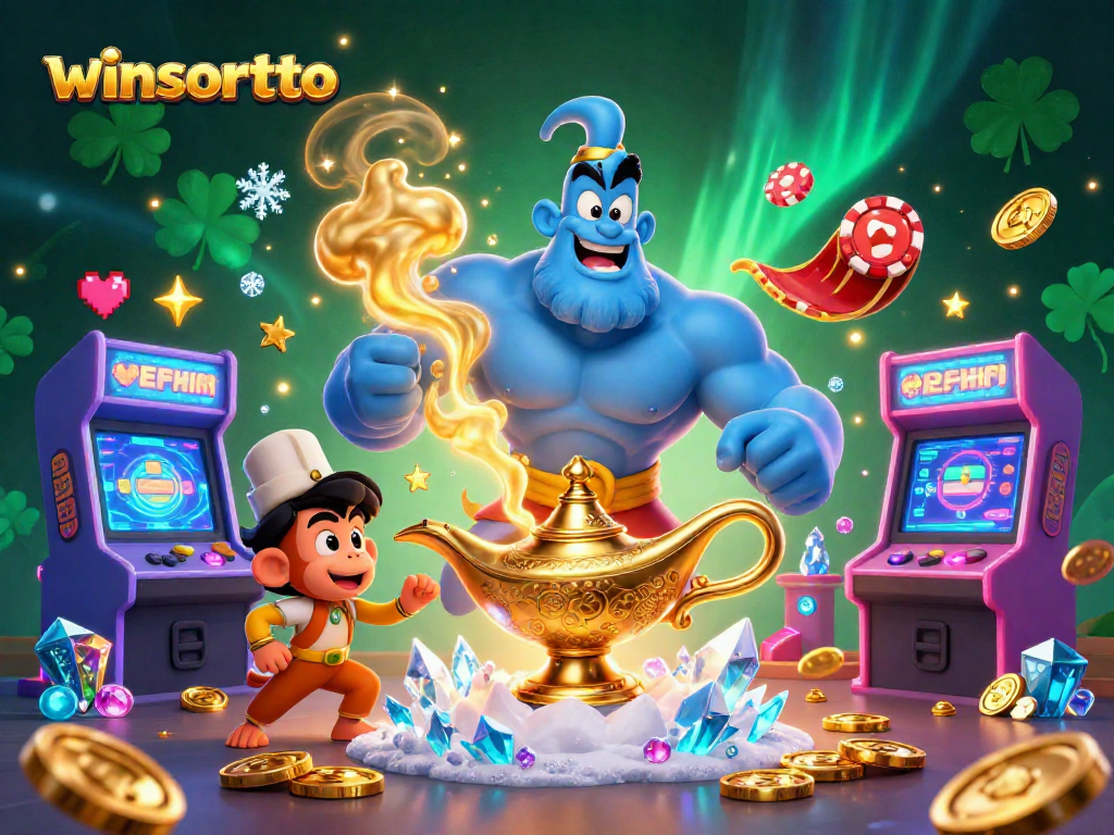 Menangkan permainan di winsortoto dengan ilustrasi kaya detail kasino dan karakter ajaib.