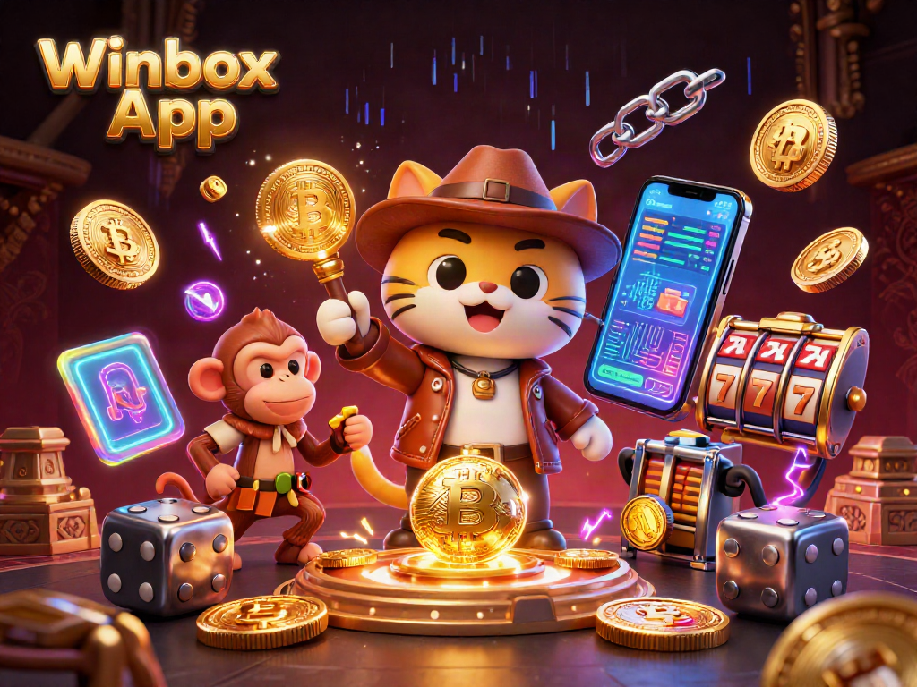 Engage with the Winbox App, a thrilling discovery of golden casino artifacts through vibrant gaming elements.