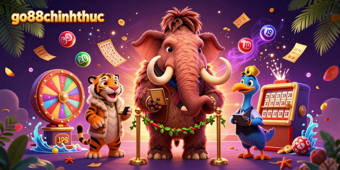 Engage in exhilarating gameplay at go88chinhthuc with vibrant lottery balls and casino characters.