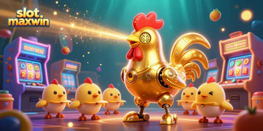 Engage with the thrilling slot maxwin experience featuring vibrant characters and dynamic casino elements.