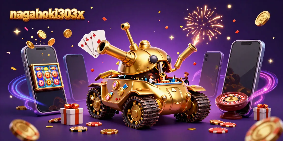 Nagahoki303x menawarkan pengalaman berjudi yang menyenangkan dengan simbol slot di kasino mini dalam tank emas.