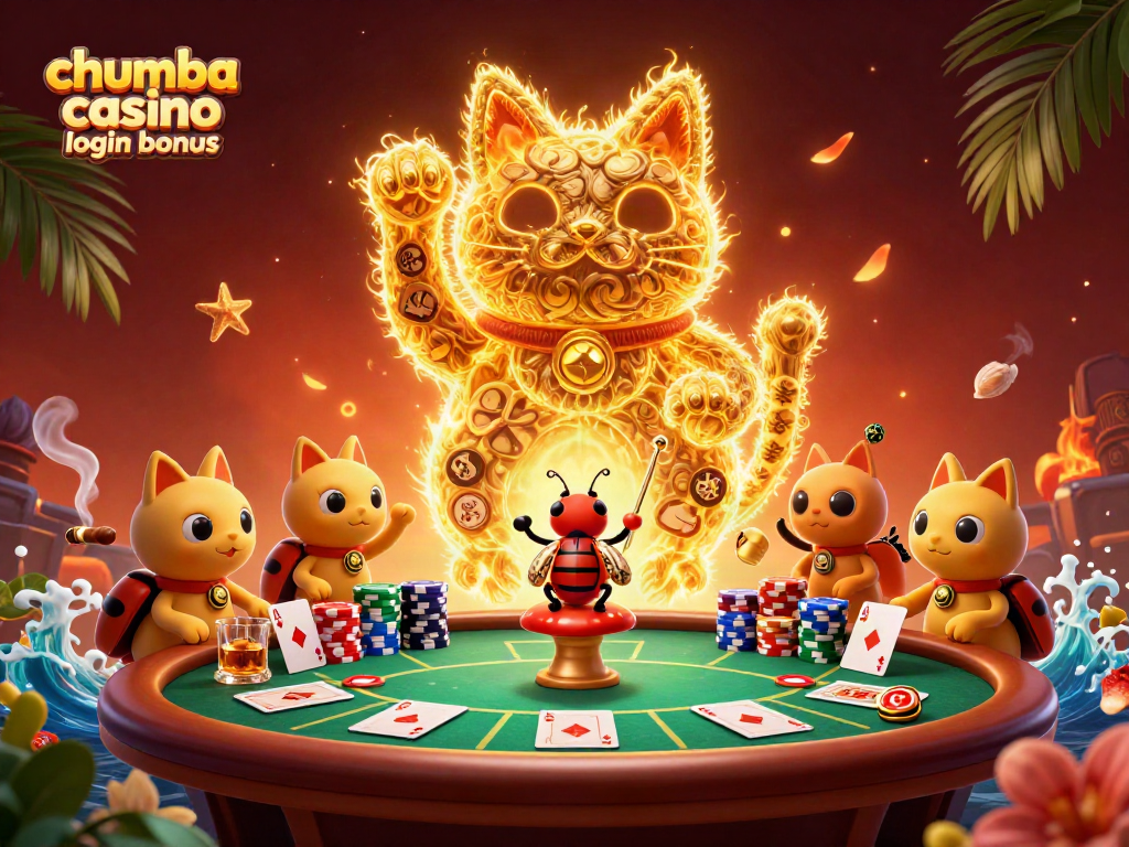 Experience the exciting chumba casino login bonus with vibrant casino-themed elements.