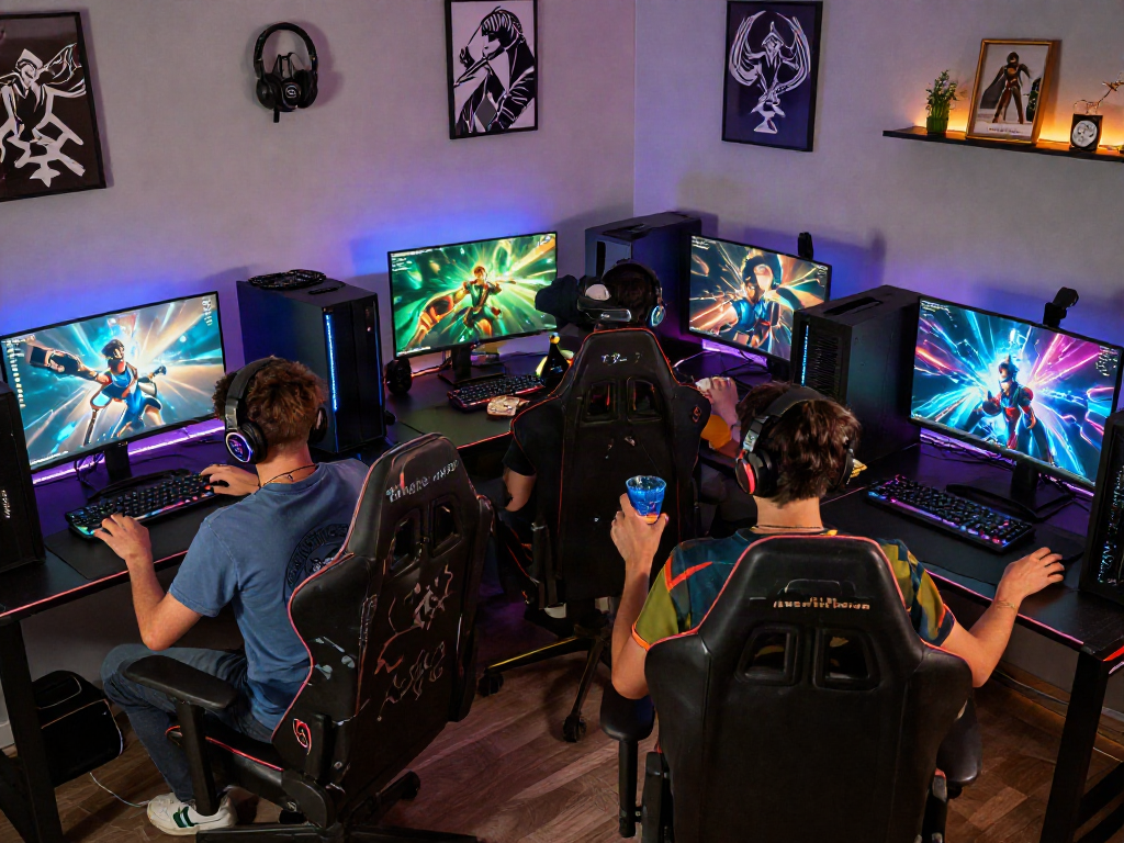 Pengalaman bermain game online luxury111 dengan teman di ruang modern dan stylish.