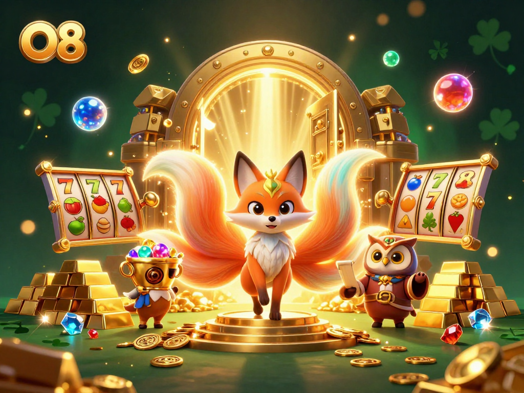 O8 unleashes the excitement of slot games with energetic fox spirit and magical treasures