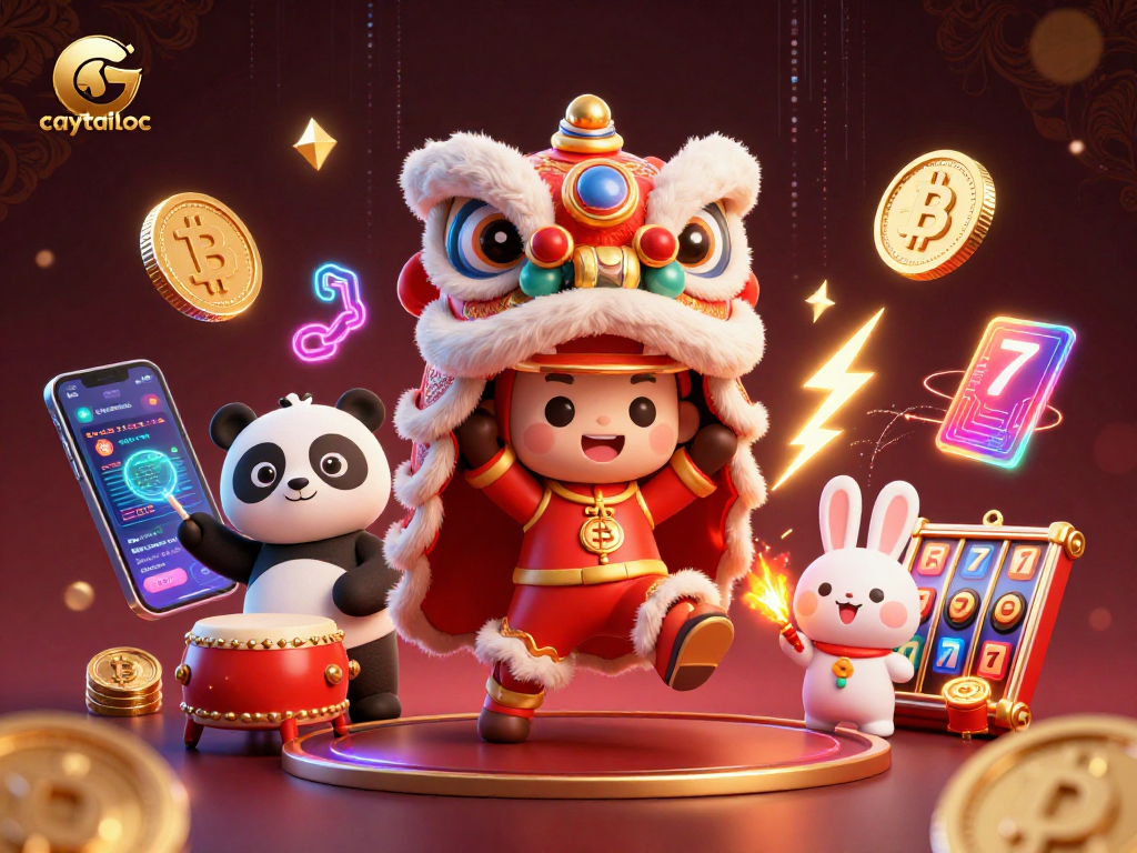 Spin the reels with caytailoc's vibrant lion dance, crypto coins, and exhilarating jackpots.