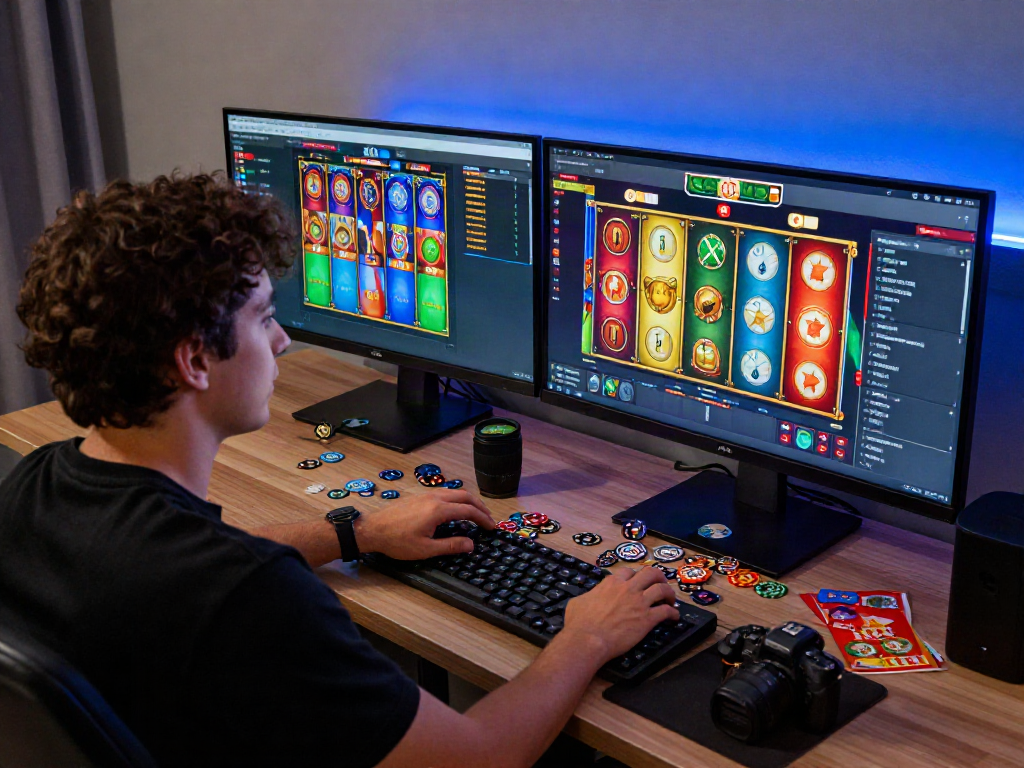 Engaging online gaming experience with vibrant slot games showcasing bandar slot excitement.