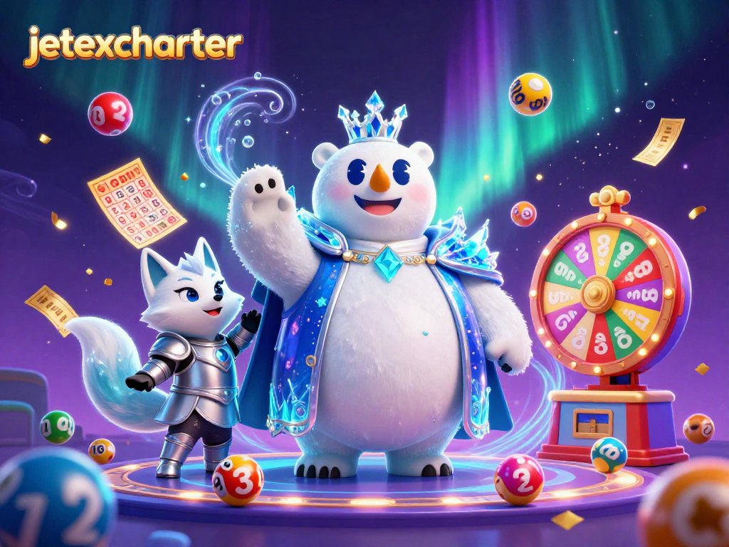 Engage with jetexcharter's exciting lottery dynamics featuring vibrant balls and animated prizes!