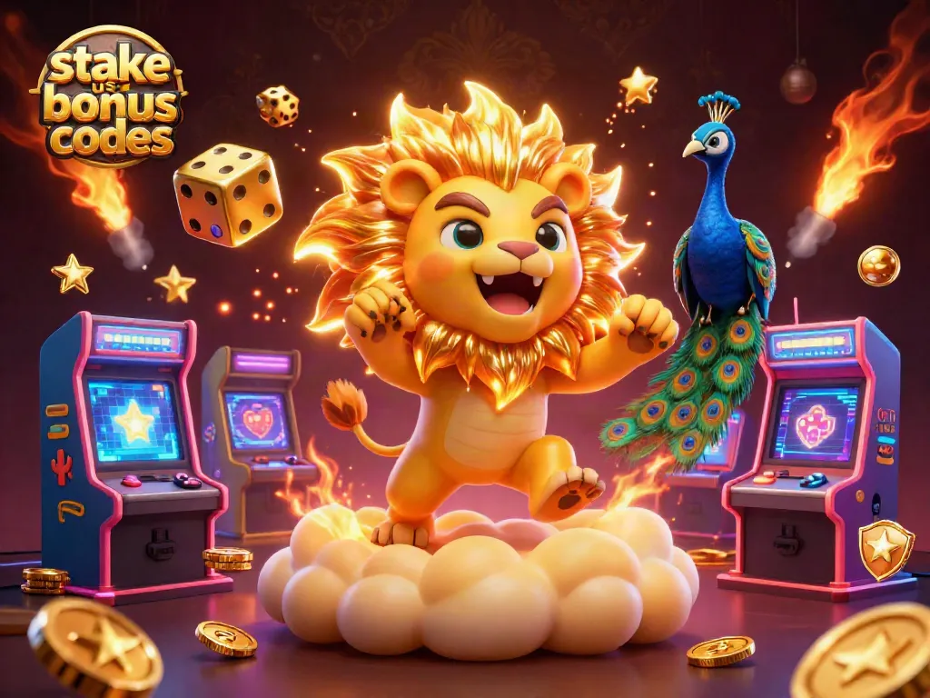 Engage in winning with stake us bonus codes amidst playful casino elements and vibrant designs.