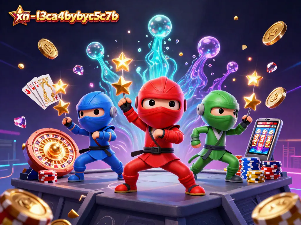 Experience the energetic xn--l3ca4bybyc5c7b casino scene with colorful chameleon ninjas and dynamic gaming elements