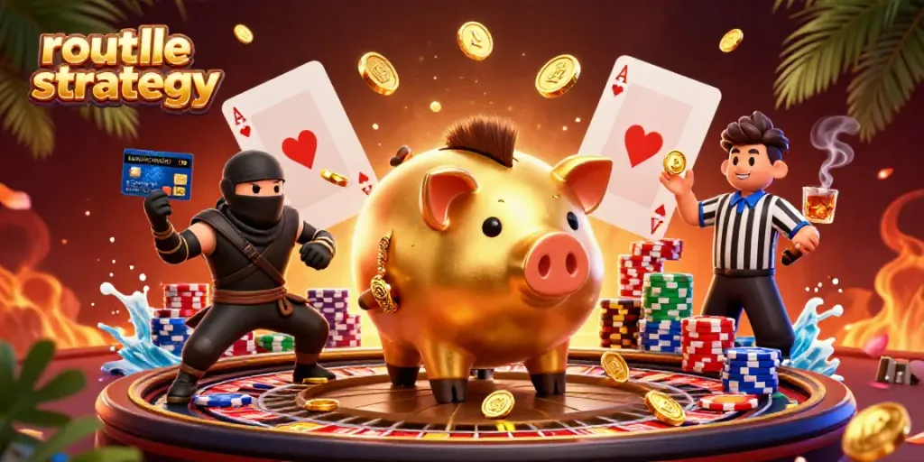 Experience exhilarating gameplay with an action-packed roulette strategy featuring vibrant characters and elements.