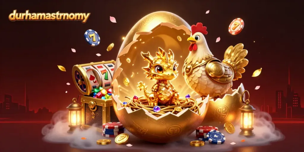Experience casino excitement with durhamastronomy's dazzling dragon and slot machines in stunning 3D illustration.