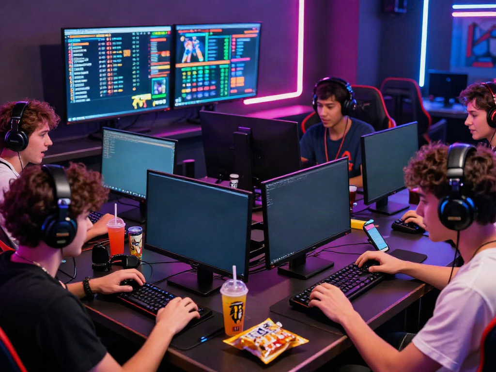 Players enjoying immersive gaming experiences on QQMacan platform in a vibrant lounge setting