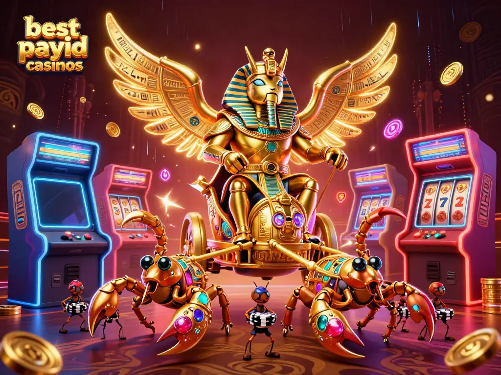 Experience the thrill of the best PayID casinos with vibrant casino-themed imagery.