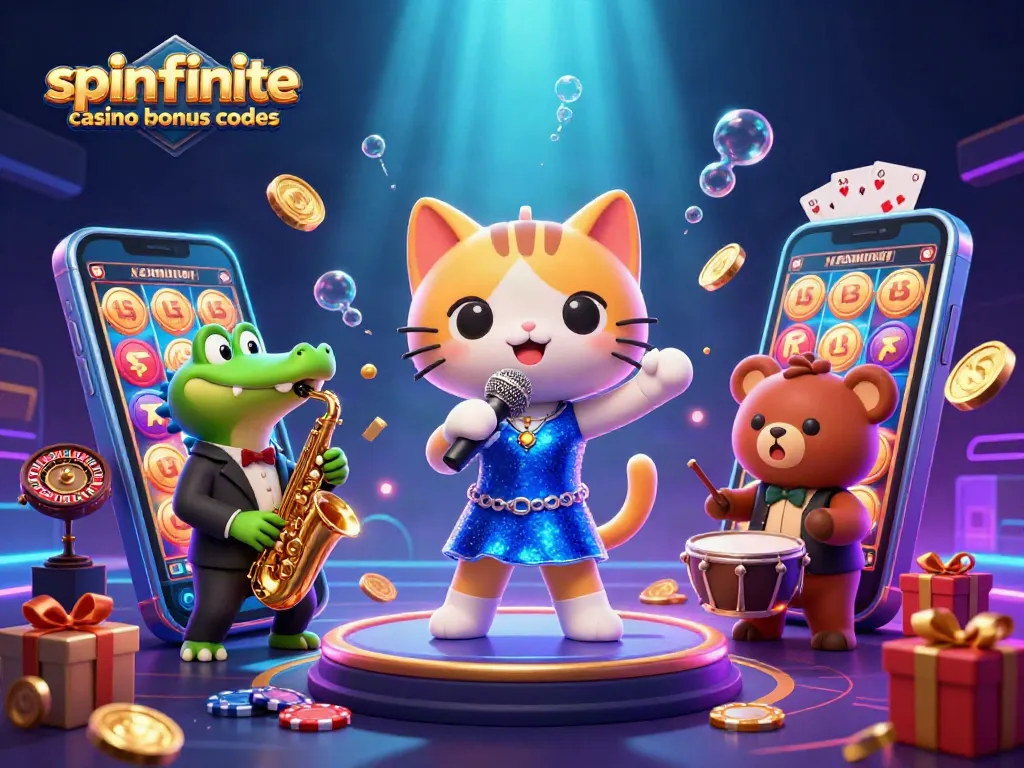 Engage with spinfinite casino bonus codes featuring vibrant characters and exciting game elements.