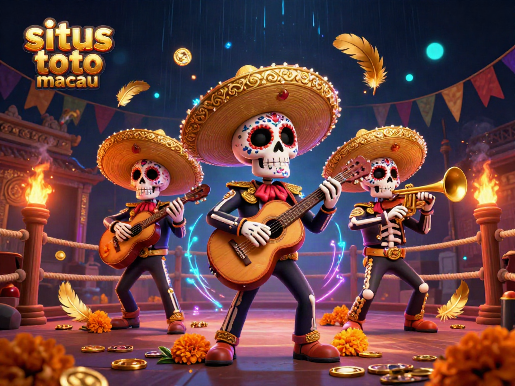 Menangkan situs toto macau dengan permainan menarik dari band mariachi yang dikelilingi koin emas.