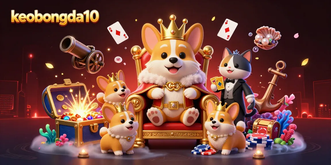 Engage with keobongda10's exciting royal corgi emporium, exploring vibrant treasures and card decks.