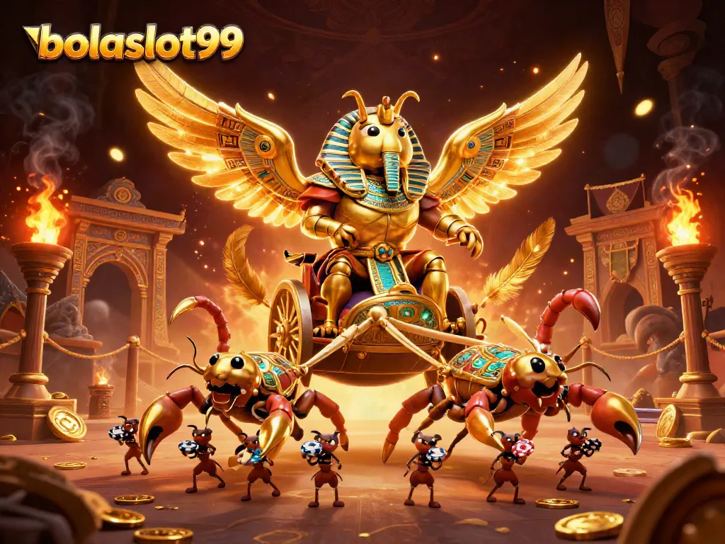 Experience exhilarating gambling action with bolaslot99's vibrant 3D casino scene.
