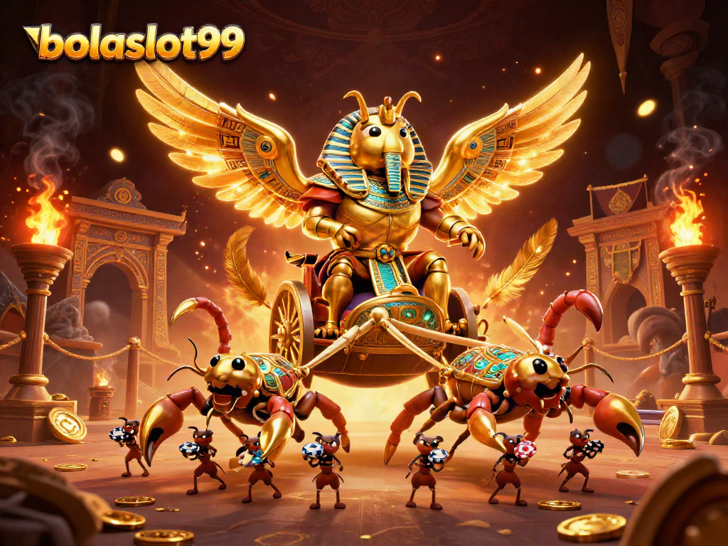 Experience exhilarating gambling action with bolaslot99's vibrant 3D casino scene.