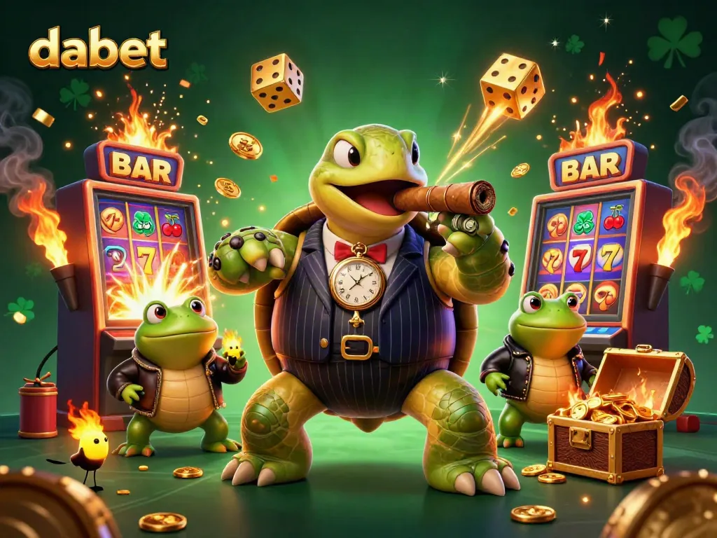 Engage with dabet's thrilling casino experience through captivating characters and vibrant game elements.