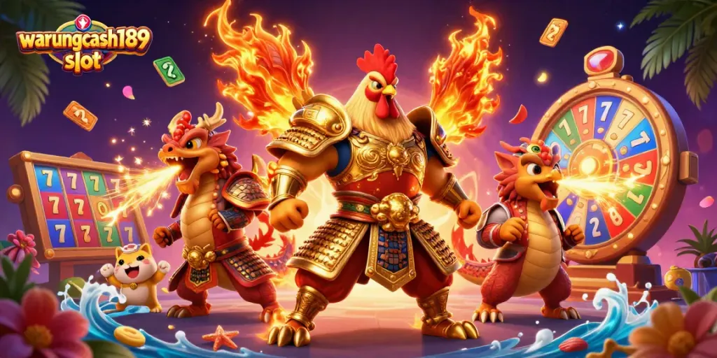 Engage in winning strategies with warungcash189 slot, featuring dynamic characters and colorful game elements.