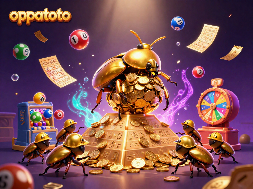 Play and win with oppatoto lottery gameplay featuring dynamic symbols and golden themes.
